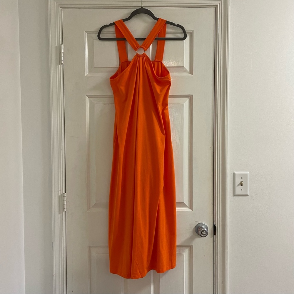 COPY - Orange maxi dress with keyhole halter top